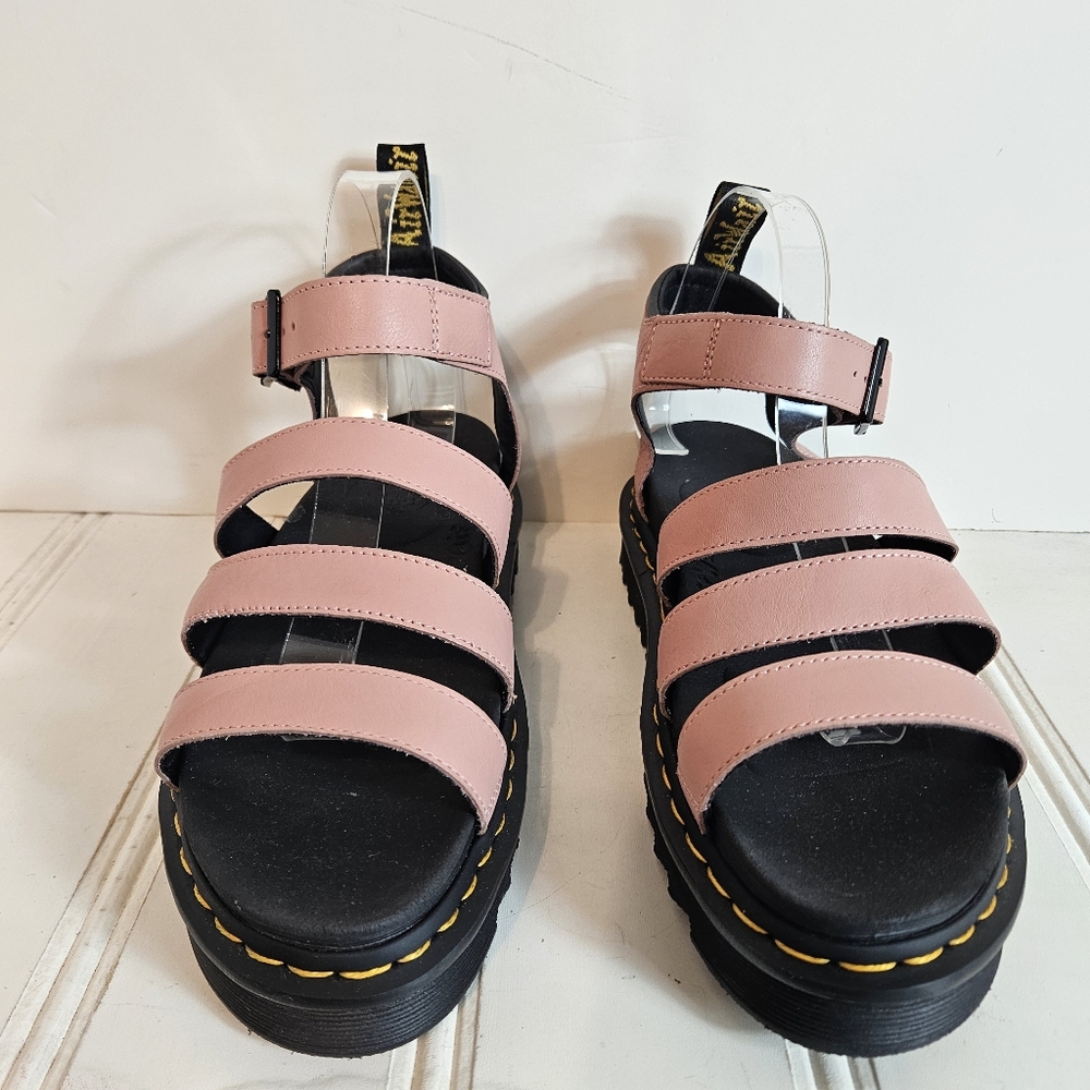 Dr. Martens Blaire Quad Platform Sandals Womens 10 Fondant Pink Strappy Chunky - Picture 3 of 16